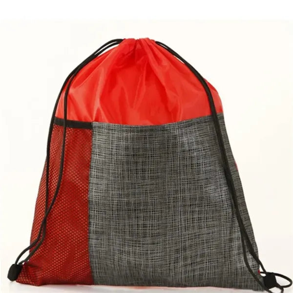 Etched Pocket Drawstring Backpack