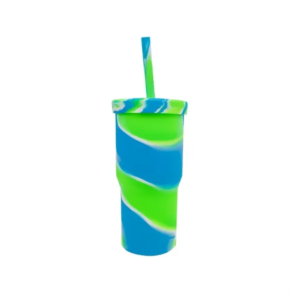 Silicone 32oz Straw Tumbler