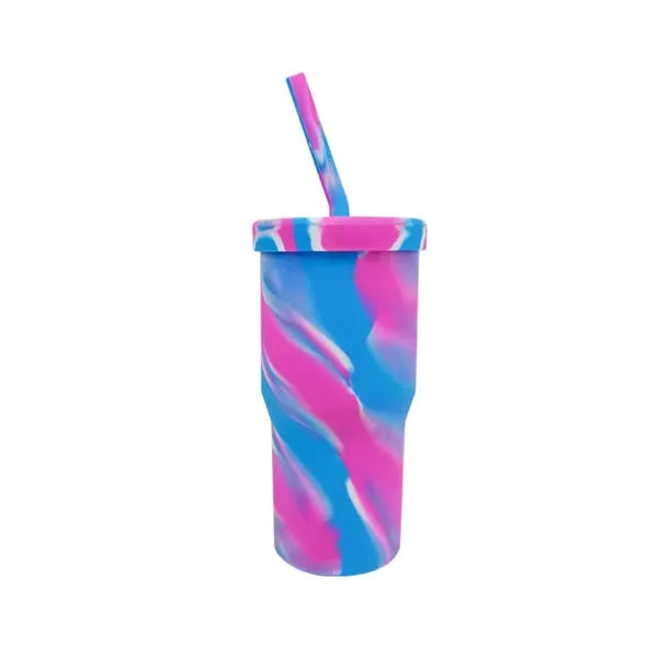 Silicone 32oz Straw Tumbler