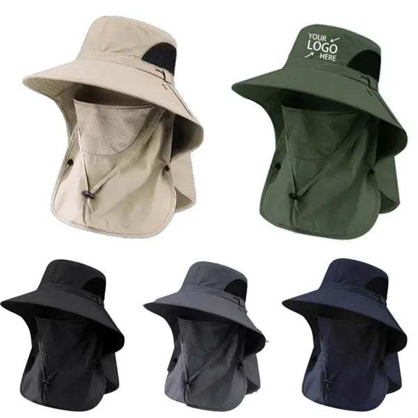 Sun Wide Brim Fishing Hat with Removable Neck Flap