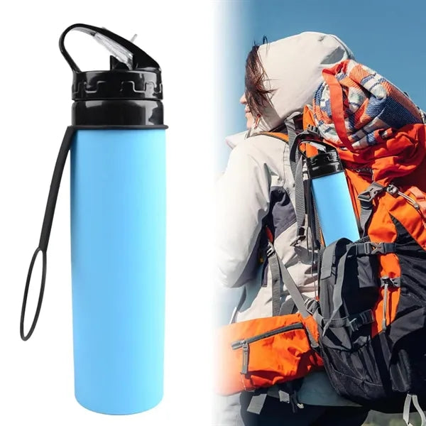 16 Oz Silicone Foldable Water Bottles