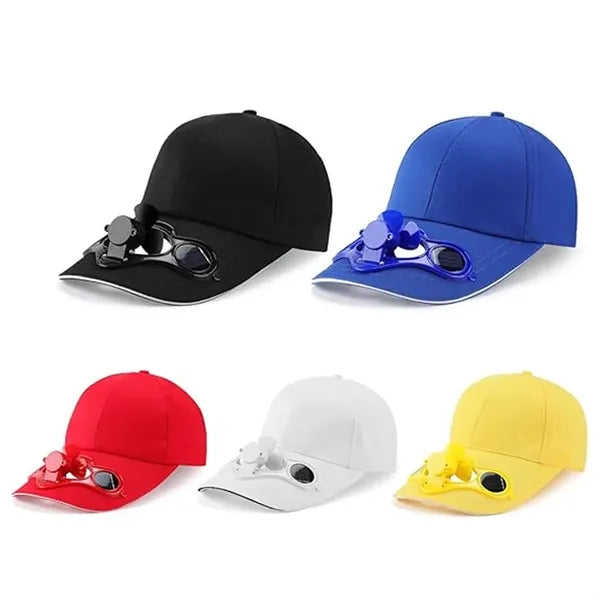 Solar Powered Air Fan Cooled Baseball Hat