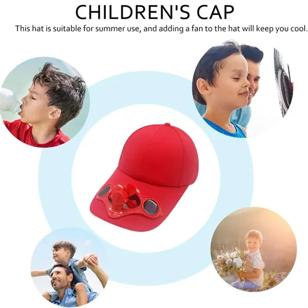 Solar Powered Air Fan Cooled Baseball Hat