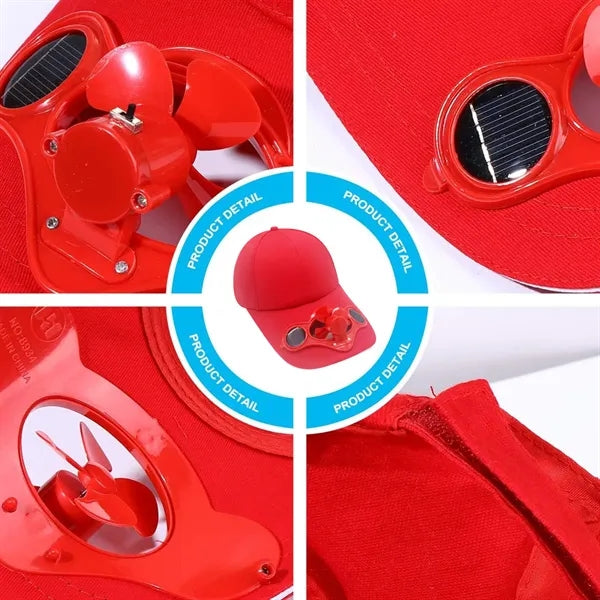 Solar Powered Air Fan Cooled Baseball Hat