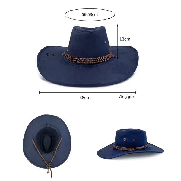 Suede Western Cowboy Hat
