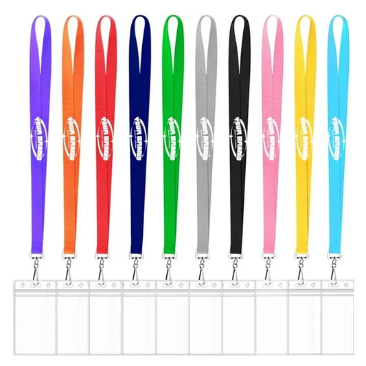 Colorful Lanyards With Card Holders and Sleeves Multicolor