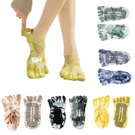 Full Toe Yoga Socks With Non-Slip Grips