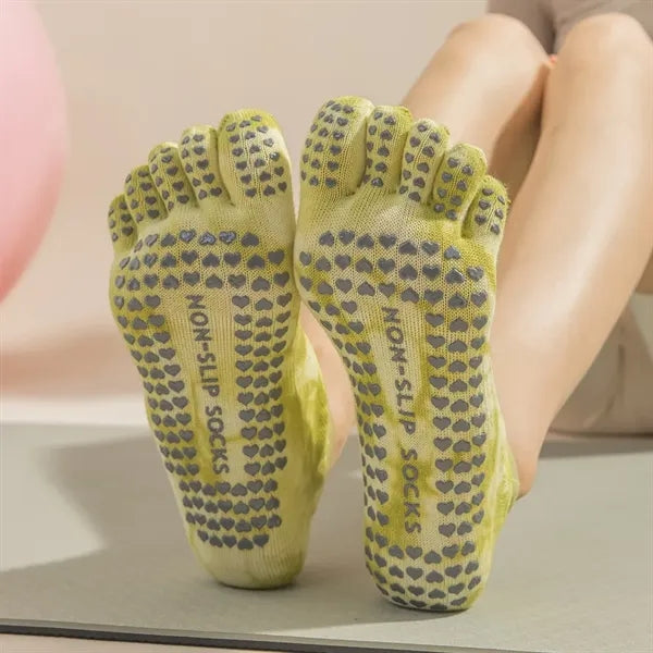 Full Toe Yoga Socks With Non-Slip Grips