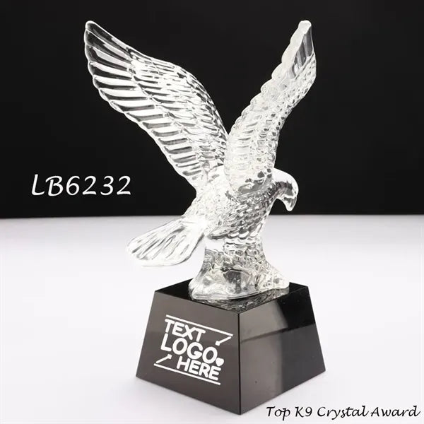 Military Crystal Eagle Award Trophy