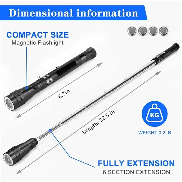 Magnetic Telescoping Pickup Flashlight Gadget