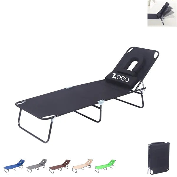 Portable Beach Folding Sun Tanning Lay Flat Chair