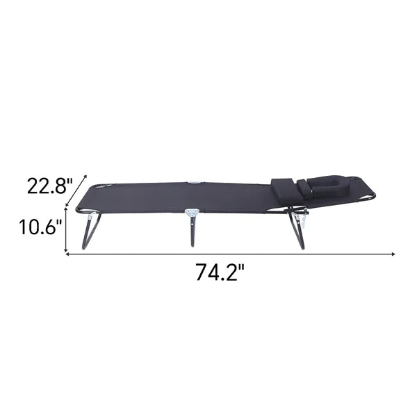 Portable Beach Folding Sun Tanning Lay Flat Chair