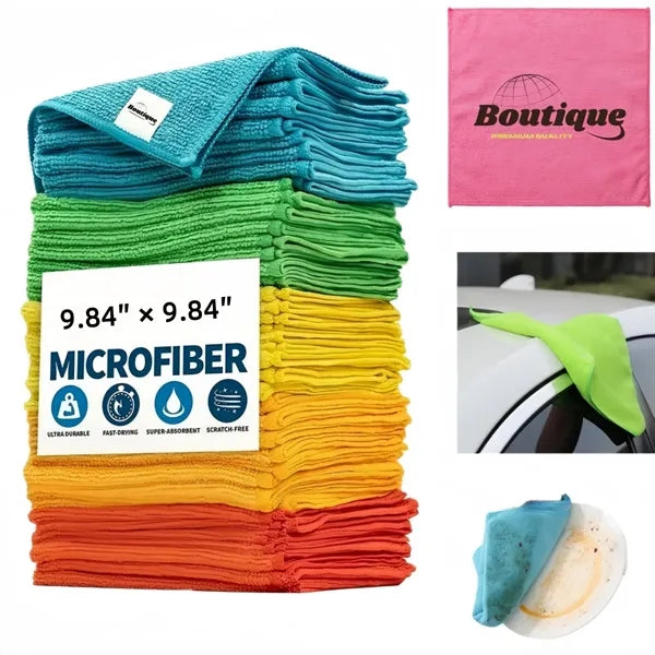 12"x12" Premium Microfiber Towels For Car Home Kitchen