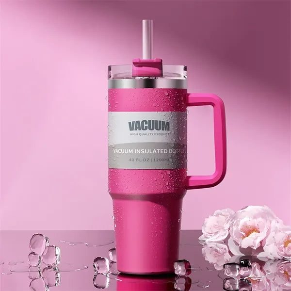 40Oz Triple Lid Stainless Steel Travel Mug