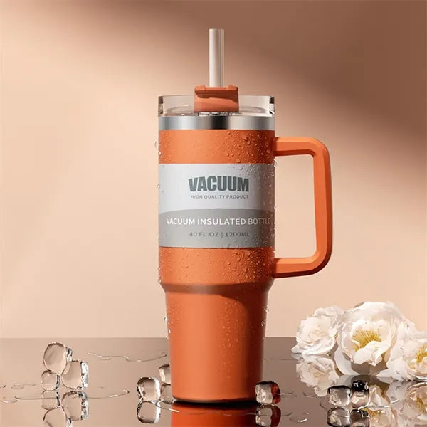 40Oz Triple Lid Stainless Steel Travel Mug