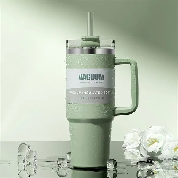 40Oz Triple Lid Stainless Steel Travel Mug