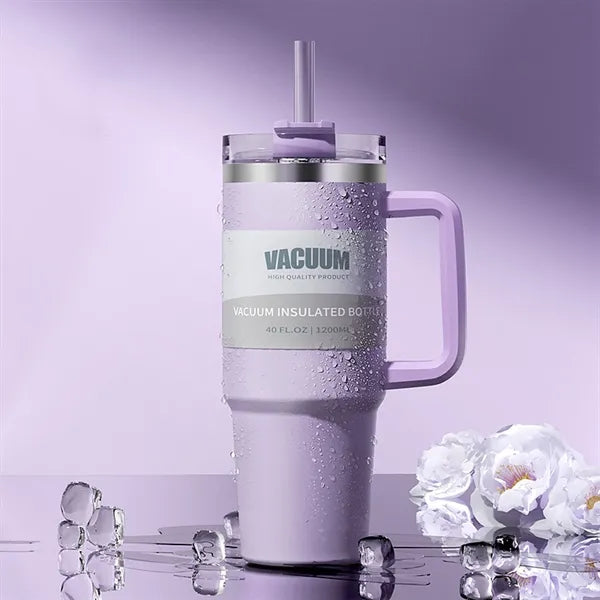 40Oz Triple Lid Stainless Steel Travel Mug