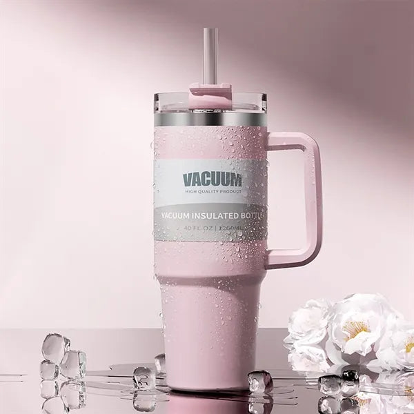 40Oz Triple Lid Stainless Steel Travel Mug