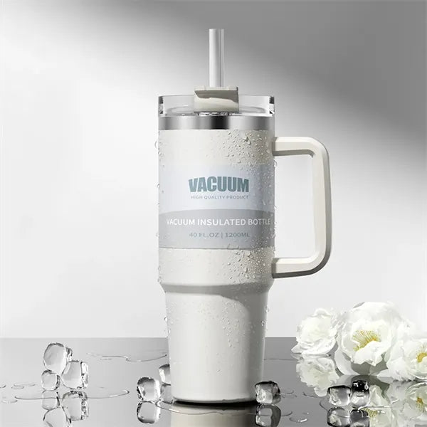 40Oz Triple Lid Stainless Steel Travel Mug
