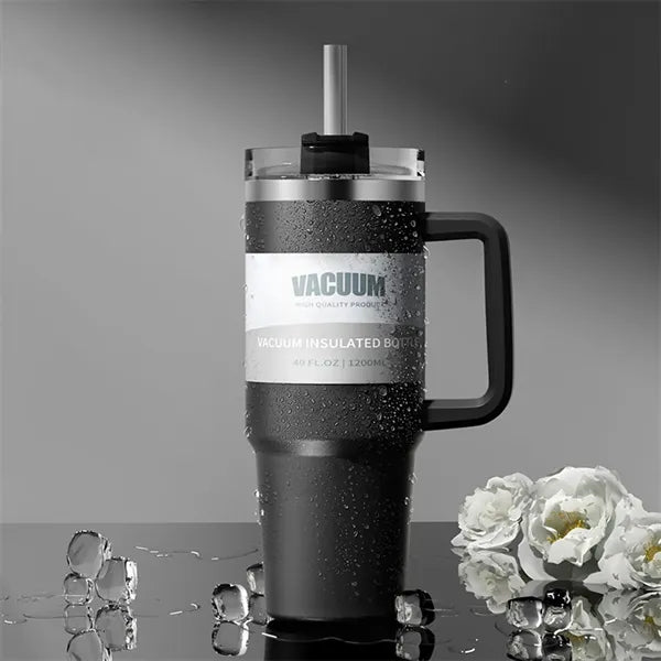 40Oz Triple Lid Stainless Steel Travel Mug