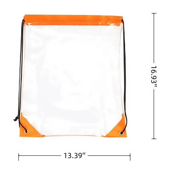Clear Drawstring Backpack Stadium Approved Waterproof Bag