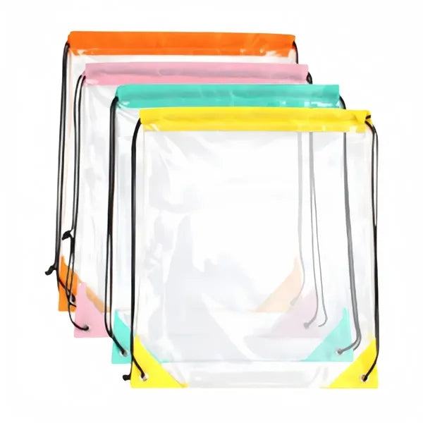 Clear Drawstring Backpack Stadium Approved Waterproof Bag