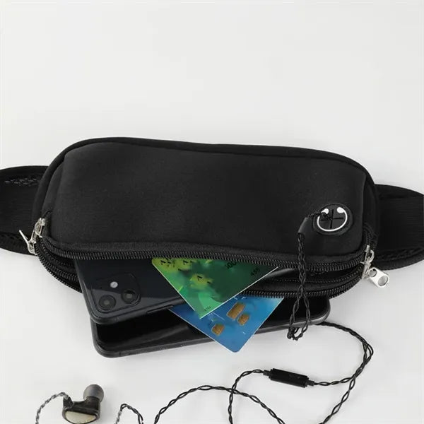 Outdoor Sports Waist Bag with Headphone Hole