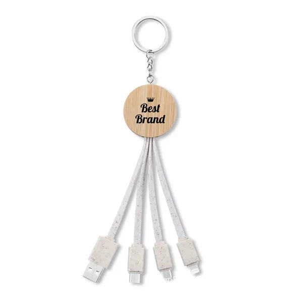 3 In 1 Round Charging Cable Keychain