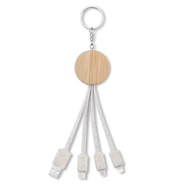 3 In 1 Round Charging Cable Keychain
