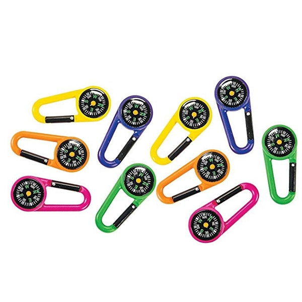 Colored Carabiner Compass