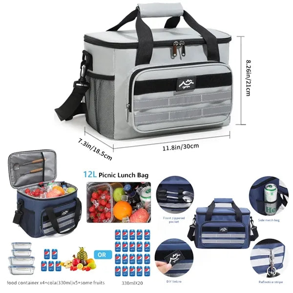 Insulated Crossbody Shoulder Cooler Picnic Lunch Bag Outdoor