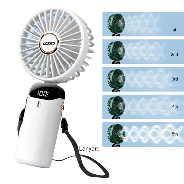 3500mah Usb Rechargeable Desk Handheld Fold Mini Fan