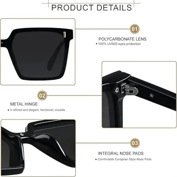 Modern Oversized Square Sunglasses