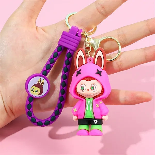 Labubu Cartoon Doll Backpack Pendant Car Keychain