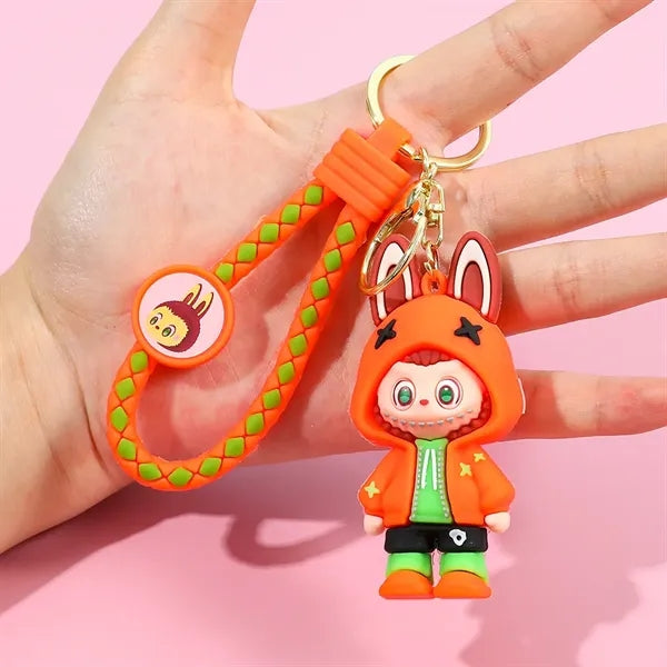 Labubu Cartoon Doll Backpack Pendant Car Keychain