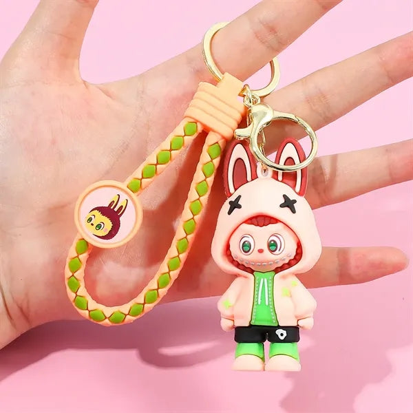 Labubu Cartoon Doll Backpack Pendant Car Keychain