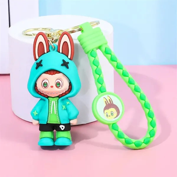 Labubu Cartoon Doll Backpack Pendant Car Keychain