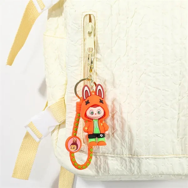 Labubu Cartoon Doll Backpack Pendant Car Keychain