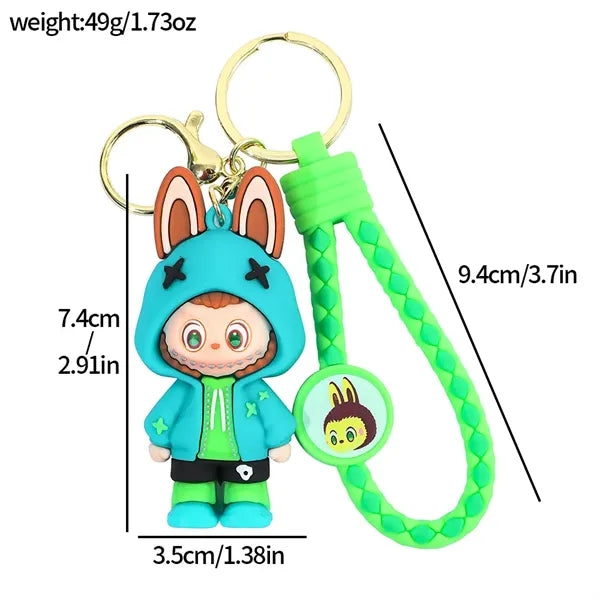 Labubu Cartoon Doll Backpack Pendant Car Keychain