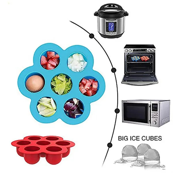 Silicone Ice Cube Tray with 7 Slots