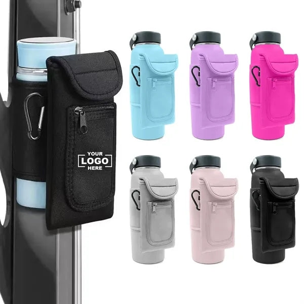 Magnetic Nonslip Neoprene Cup Holder with Purse Keychain