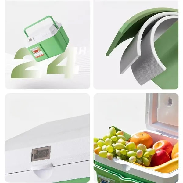12 Can Outdoor Handle PP Insulated Temp Display Cooler Box