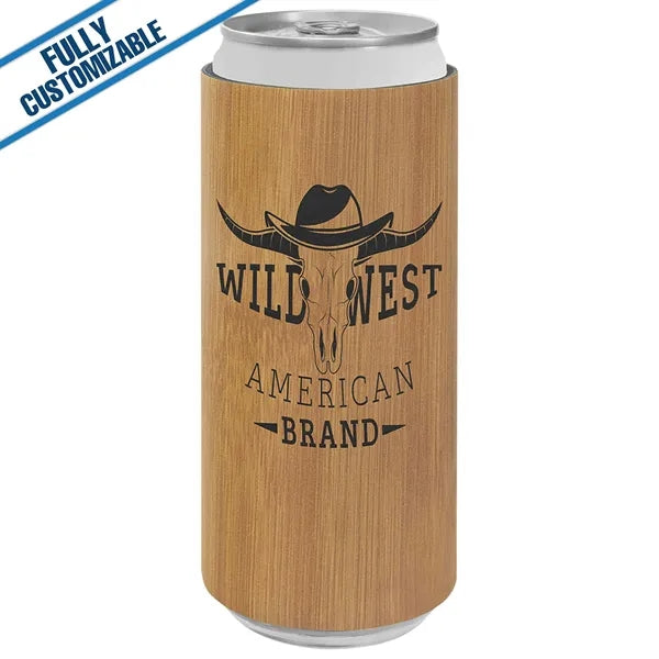 Engraved Leatherette Slim Beverage Holder- Fully Customizabe
