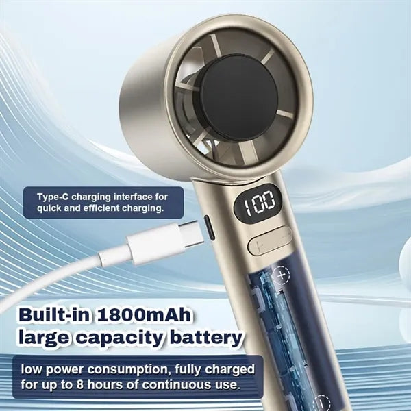 Mini 120-Speeds High Speed Turbo USB Rechargeable Fan