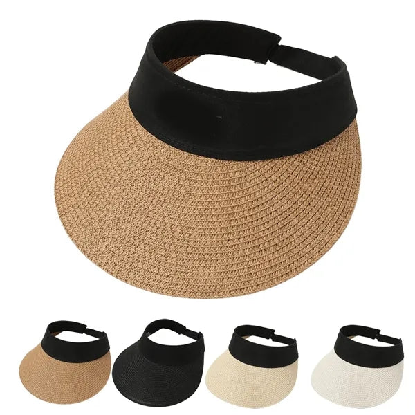 Straw Sun Visor Hat For Women