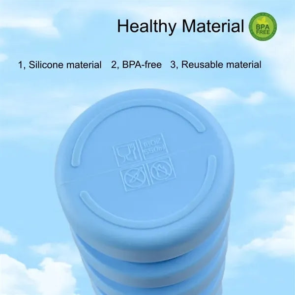18 Oz Collapsible Silicone Water Bottle