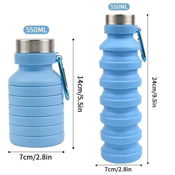 18 Oz Collapsible Silicone Water Bottle