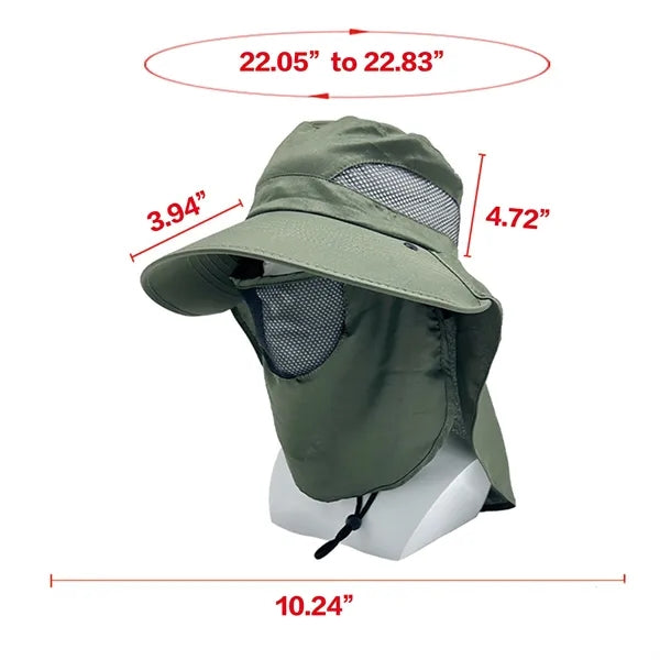 Wide-Brim Full-Coverage Sun Hat