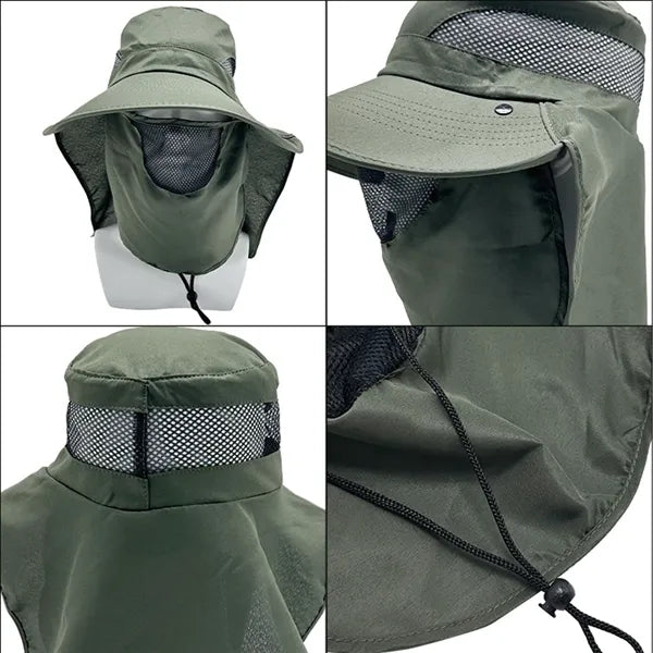 Wide-Brim Full-Coverage Sun Hat