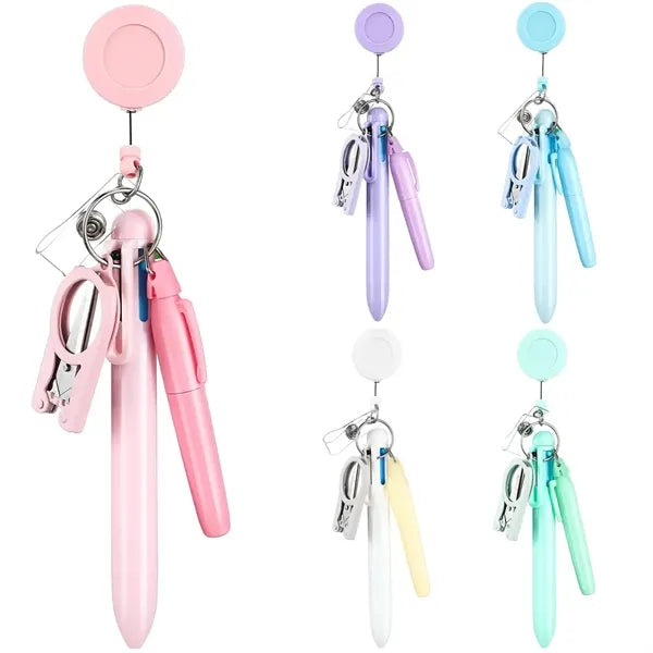 4 in 1 Nurse Pen Retractable Badge Clip Set